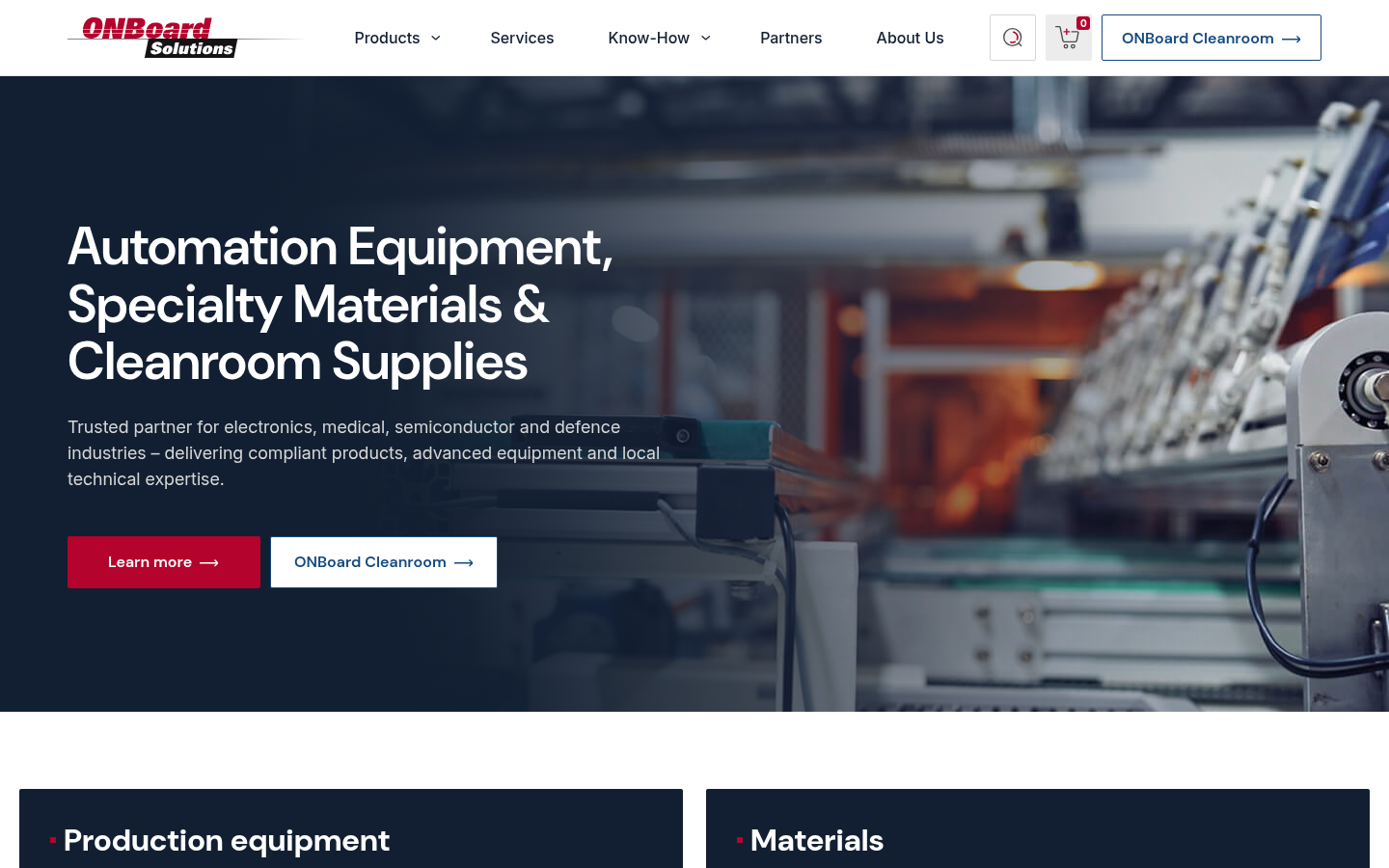 Screenshot of ONBoard Solutions